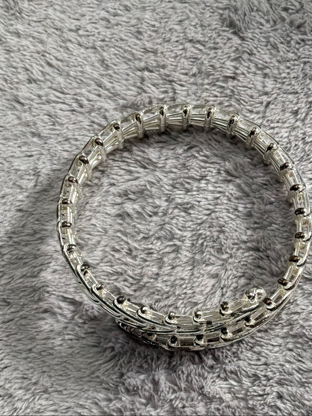 Alex and Ani Silver Tone Expandable Coil Bracelet
